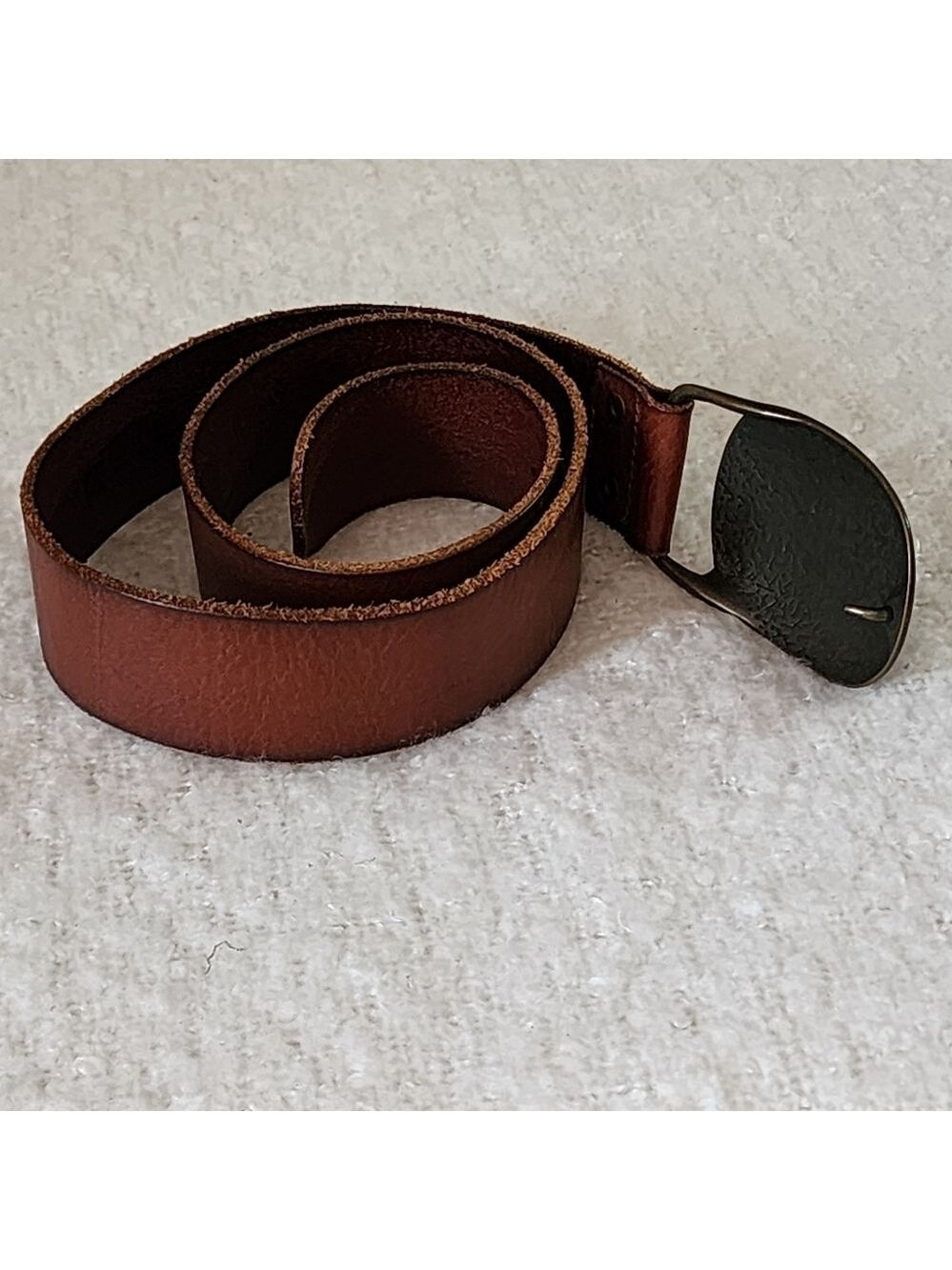 Genuine cow leather statement belt color brown - Picture 3 of 4